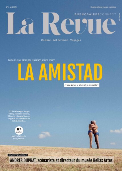 La Une de La Revue #3, avec une photo prise par notre ami Gary Collins, au Parque de la Memoria, Buenos Aires.