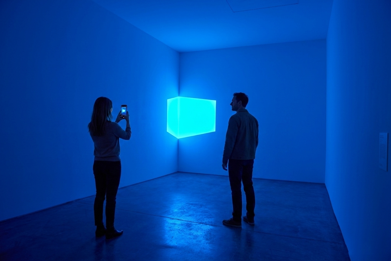 Catso Blue de Turrell : la lumière qui ne s'éclaire pas mais qui construit