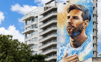 Rosario, une parfaite escapade pour rendre hommage à Leo Messi La principale fresque de Messi à Rosario. Photo : Ig Hotel Majestic Rosario.